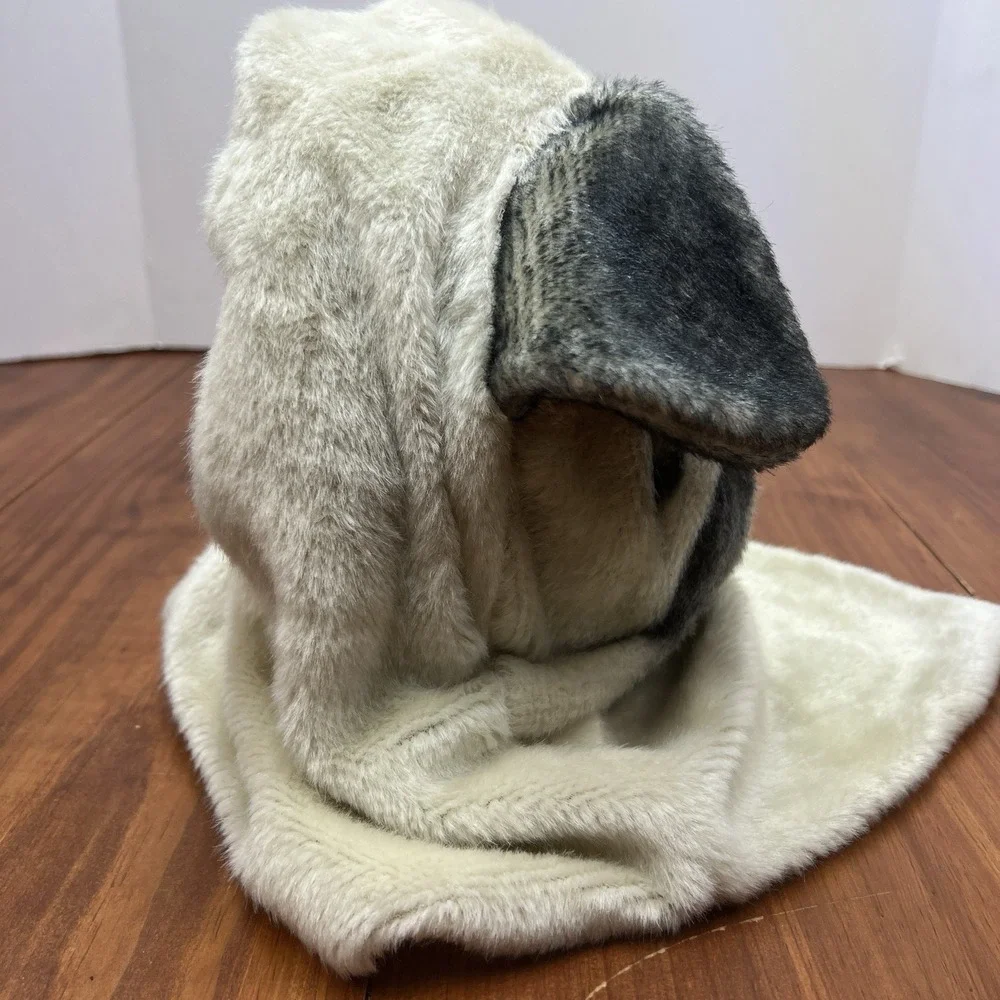 Pug Dog Halloween Costume Mask Adult One Size Plush Head Cosplay